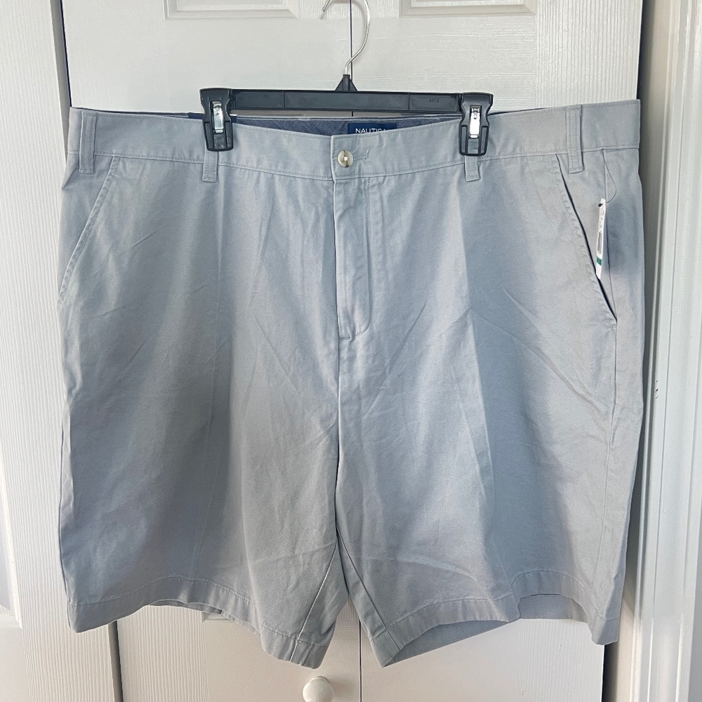 NEW NAUTICA Men's Deck Short Light Gray Size 46W BIG & Tall